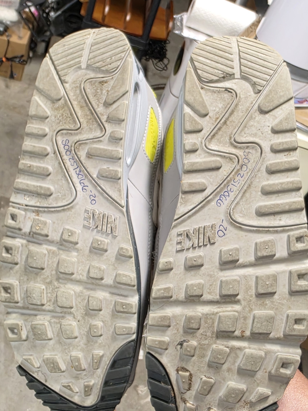 Nike Men’s Black, Gray & Neon Green Athletic Sneakers - Picture 3 of 6
